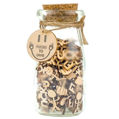 Wooden Funs To Give Jar, Valentines Day Gifts for Him, Funny Gifts for Men, Women, Funny Friend Gifts, Chinese New Year Gifts, Jar of Funny Words