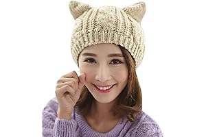 Adorable Kitty Cap: Crochet Knitted Hat with Eye-Catching Ears