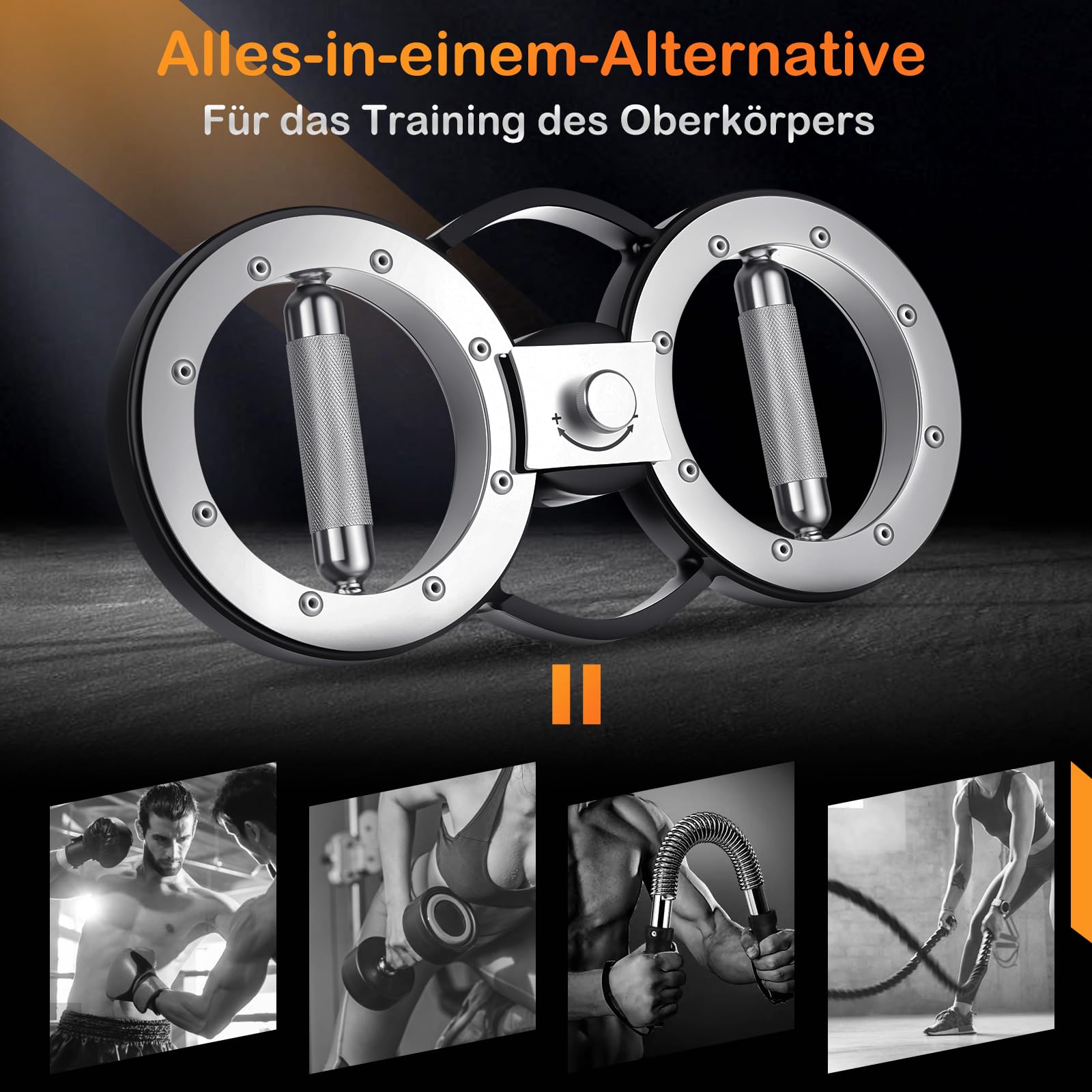 GYMAX Unterarmtrainer & Griffkraft Trainer, Handtrainer mit 360 Grad drehbarer Griff & einstellbarem Widerstand von 10 bis 30 Pfund, Unterarm Trainingsgerät für Zuhause Bizeps Rücken Schulter