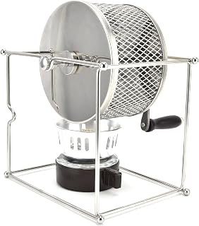 HandCranked Coffee Roaster, Durable Bean Roasting Machine, TemperatureControllable for Home and Coffee Lovers, Stainless Steel, 200‐250g
