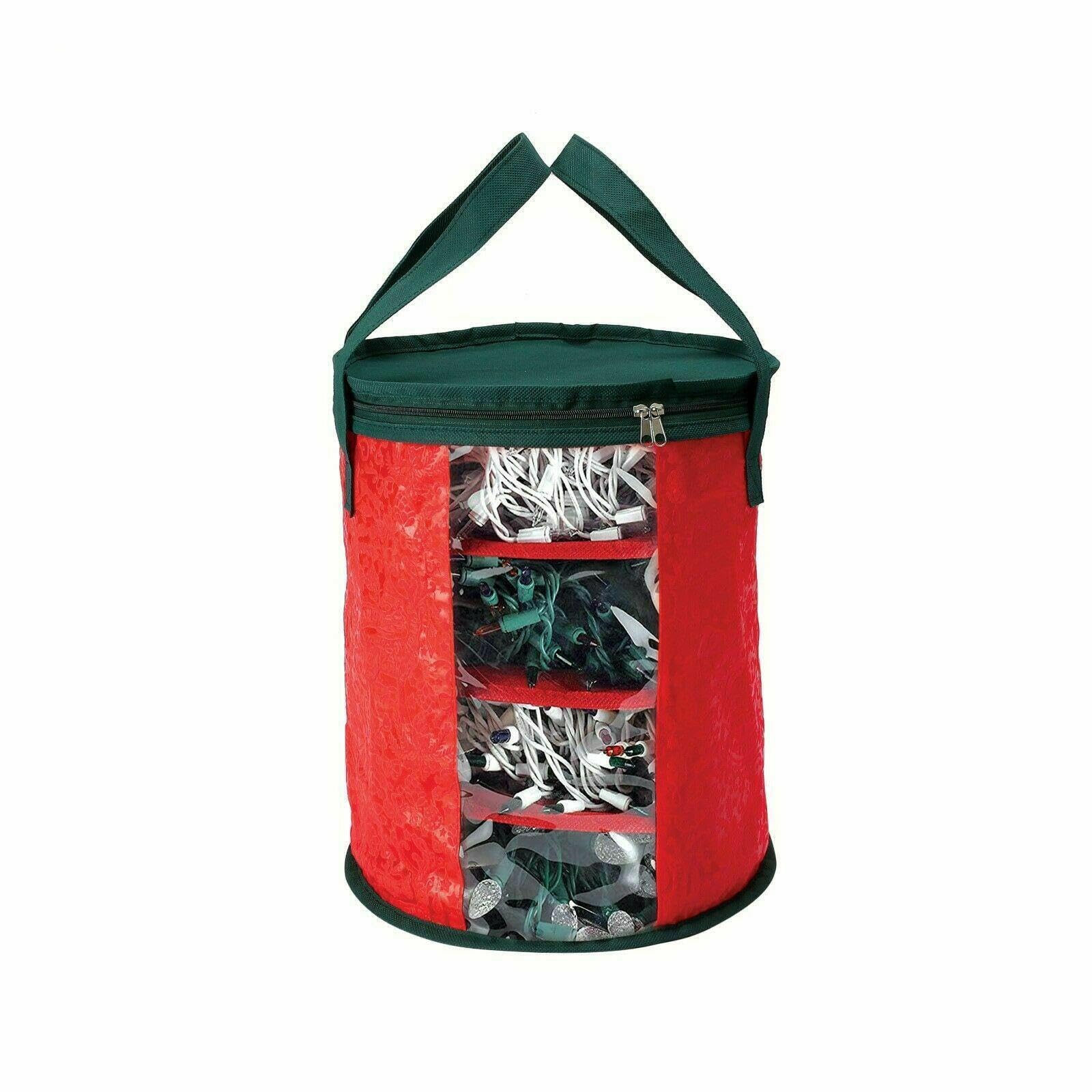 SKYTE® Christmas Storage Bags & Boxes Decoration Wreath Wrapping Paper Lights Storage Xmas Tree Christmas Accessories Tearproof (Light Storage Bag)