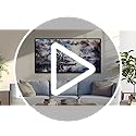 ERQINHUA Large Wall Art For Living Room Canvas Home Wall Decor For Office Bedroom Dining Room Wall Pictures Blue Tree Lakeside Landscape Painting Modern Art Print Beach Posters 24"x48" Black Frame
