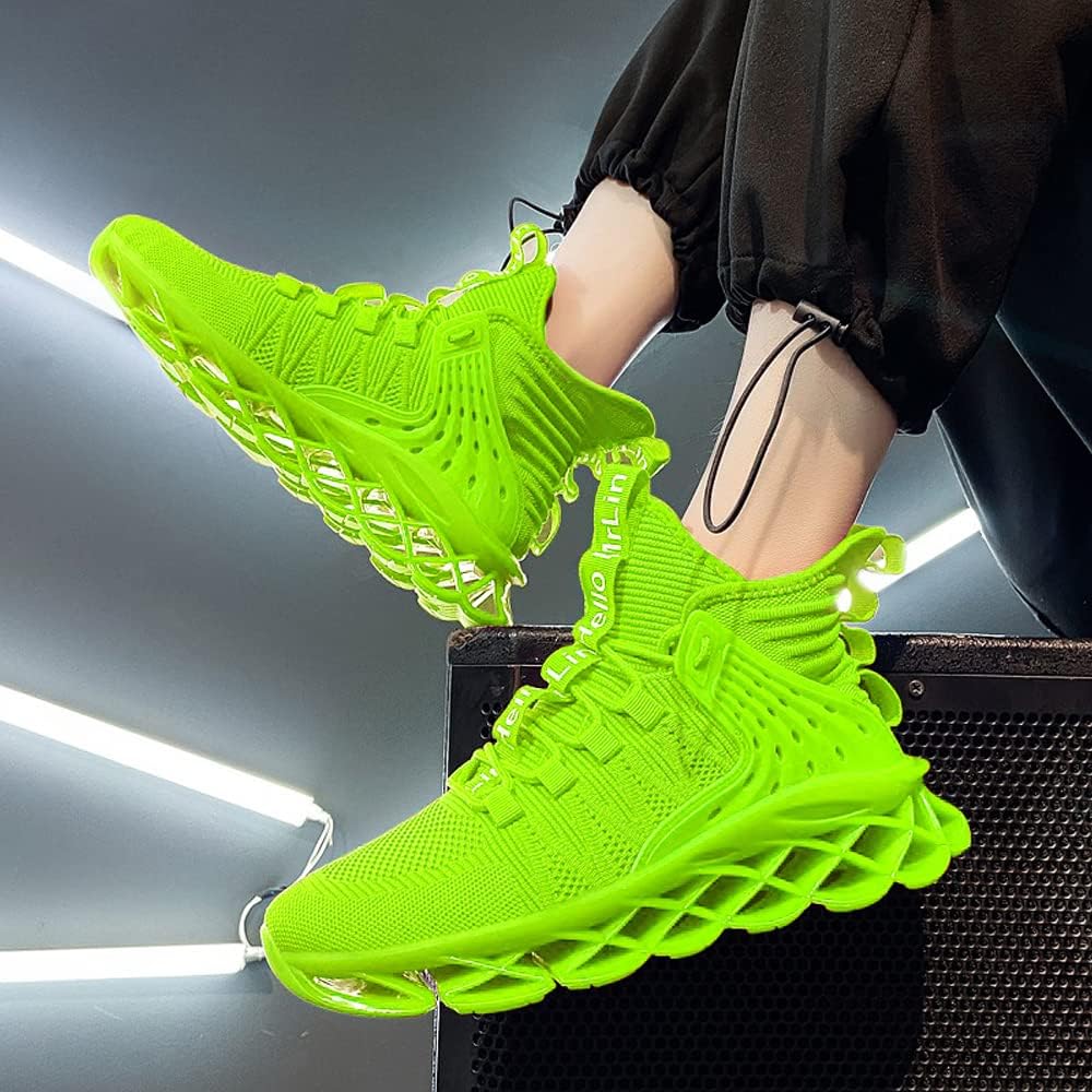 Hello MrLin Men's Running Shoes Non Slip Athletic Tennis Walking Blade Type Sneakers Hip Hop - Image 3