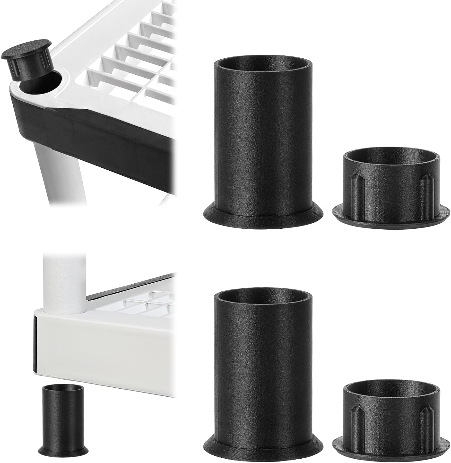 Compatible with HDX Heavy Duty Shelving, Shelf Feet & Top Caps for 18 Inch 24 Inch Storage Rack