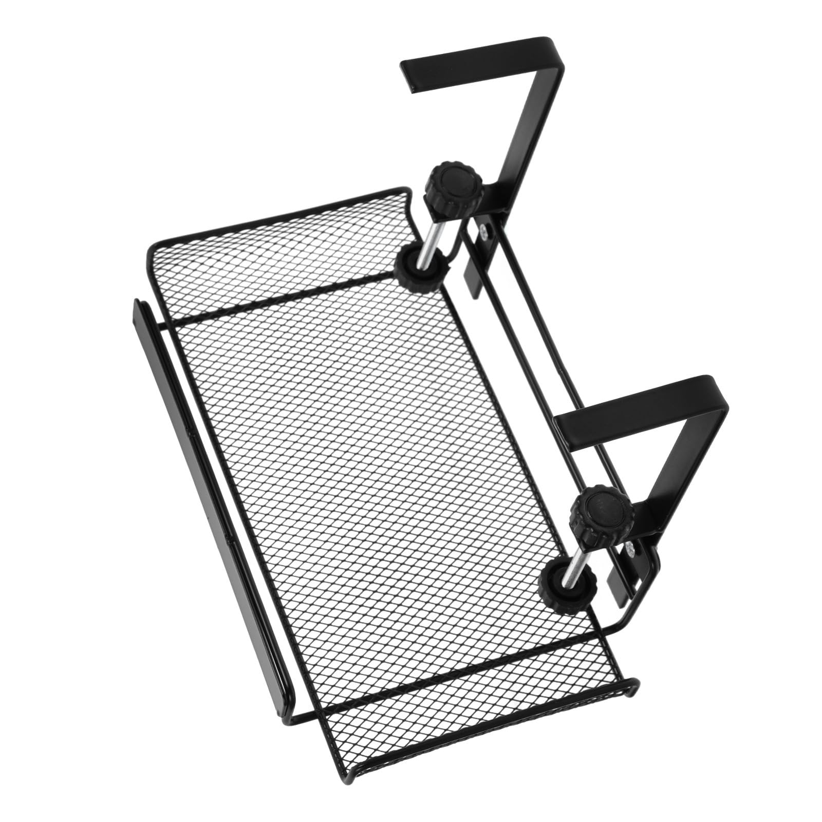 Plateau de rangement large sous bureau avec gestion câbles réglable amovible