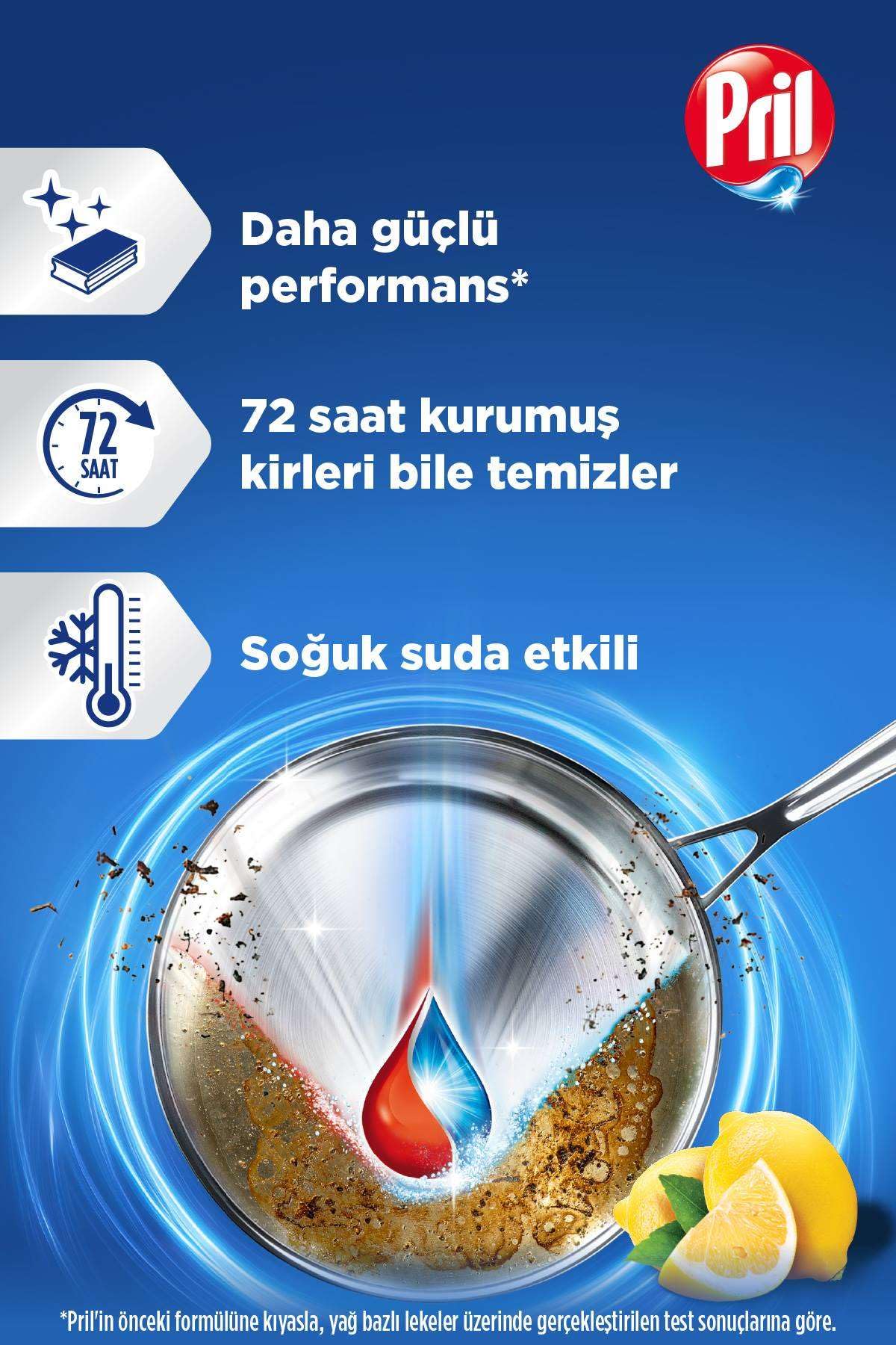 Pril Cold Power Yağ Çözme Etkili Limon Kokulu Sıvı Bulaşık Deterjanı 675 g, Limon Kokulu 675gr