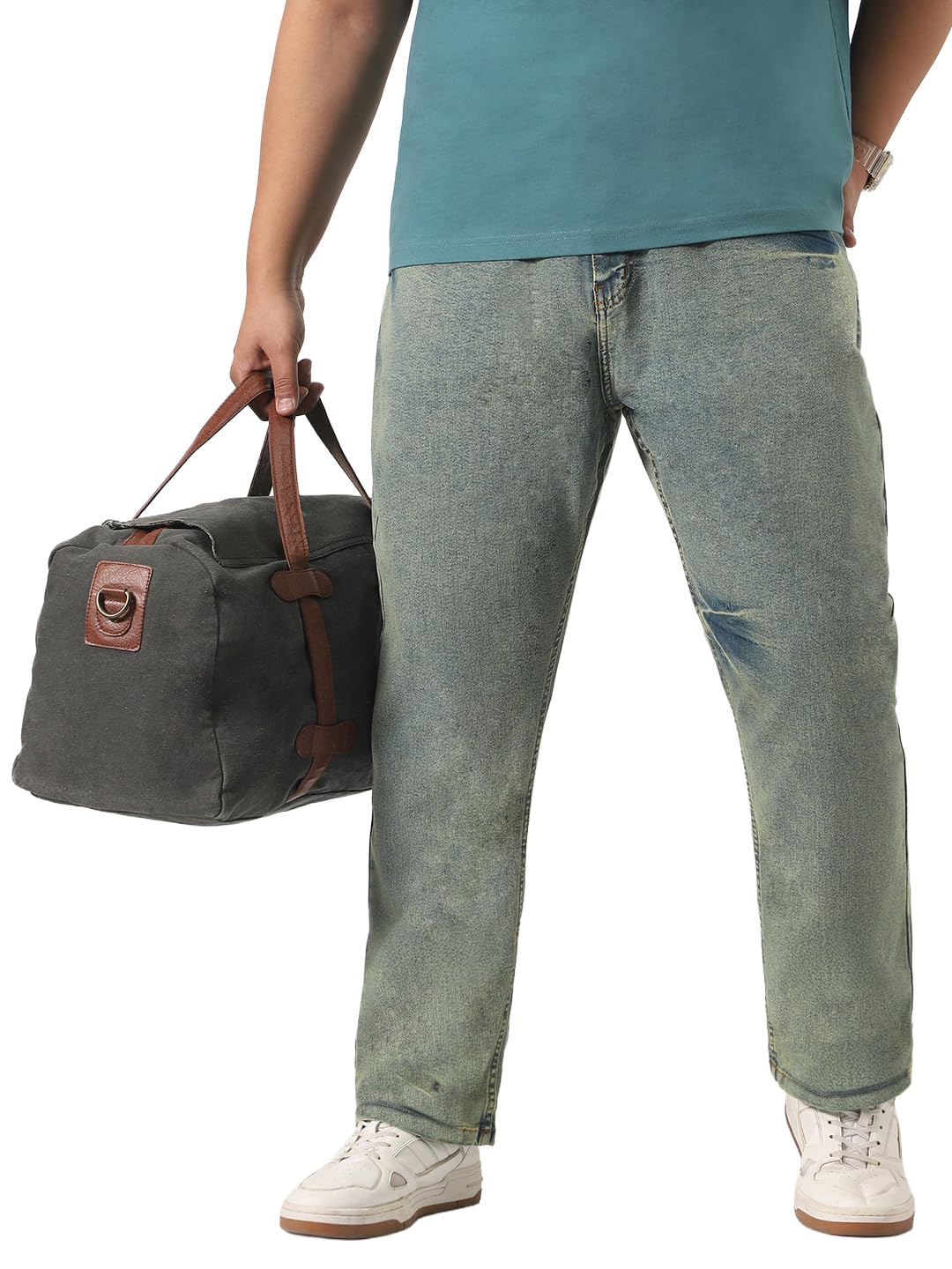 urbano plus Men's Straight Fit Heavy Washed Jeans Stretchable-picture-19