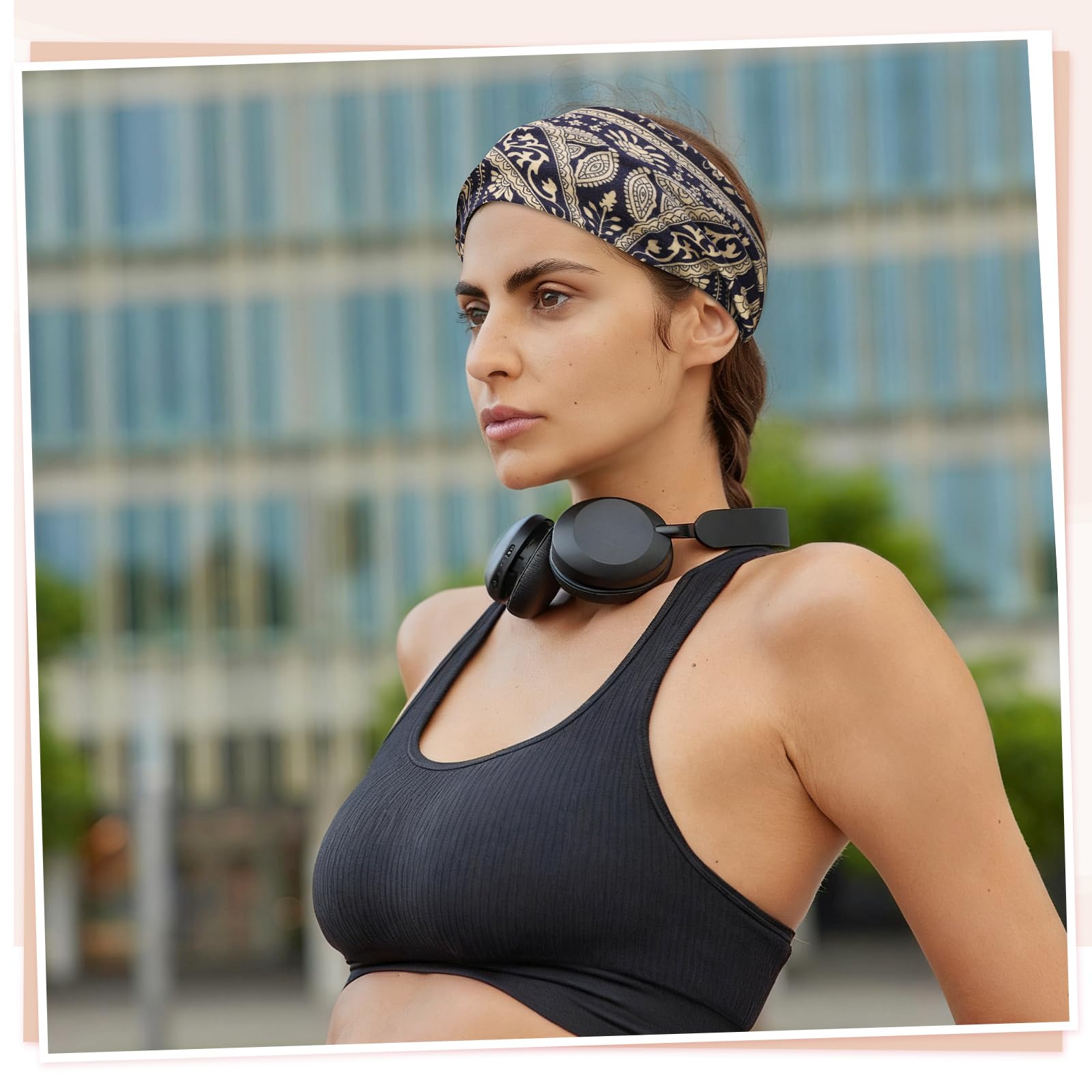 6 Pack Boho Knotted Headbands for Women's Hair, Wide Head Bands for Yoga Hiking Boho Outfits for Women Gift - Image 4