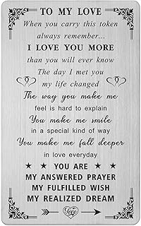 I Love You Cards for Him - Gifts for Him for Father's Day Christmas Valentines, To My Love Wallet Insert, the Day I Met Yo...