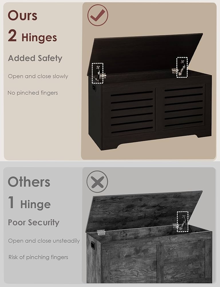 Amazon.com: DINZI LVJ Storage Chest, Flip-Top Wooden Toy Box