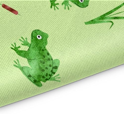 Miniatura 3 de Juego de 4 manteles individuales con textura de ranas bonitas, lavables, impermeables, para fiestas, hogar, comedor, decoración de mesa de 18 x 12