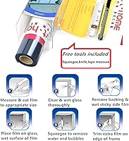 Vista 7 de Arthome - Película de privacidad unidireccional para ventana de 23.6 pulgadas x 8.3 pies, tinte de privacidad diurna para el hogar, anti rayos UV