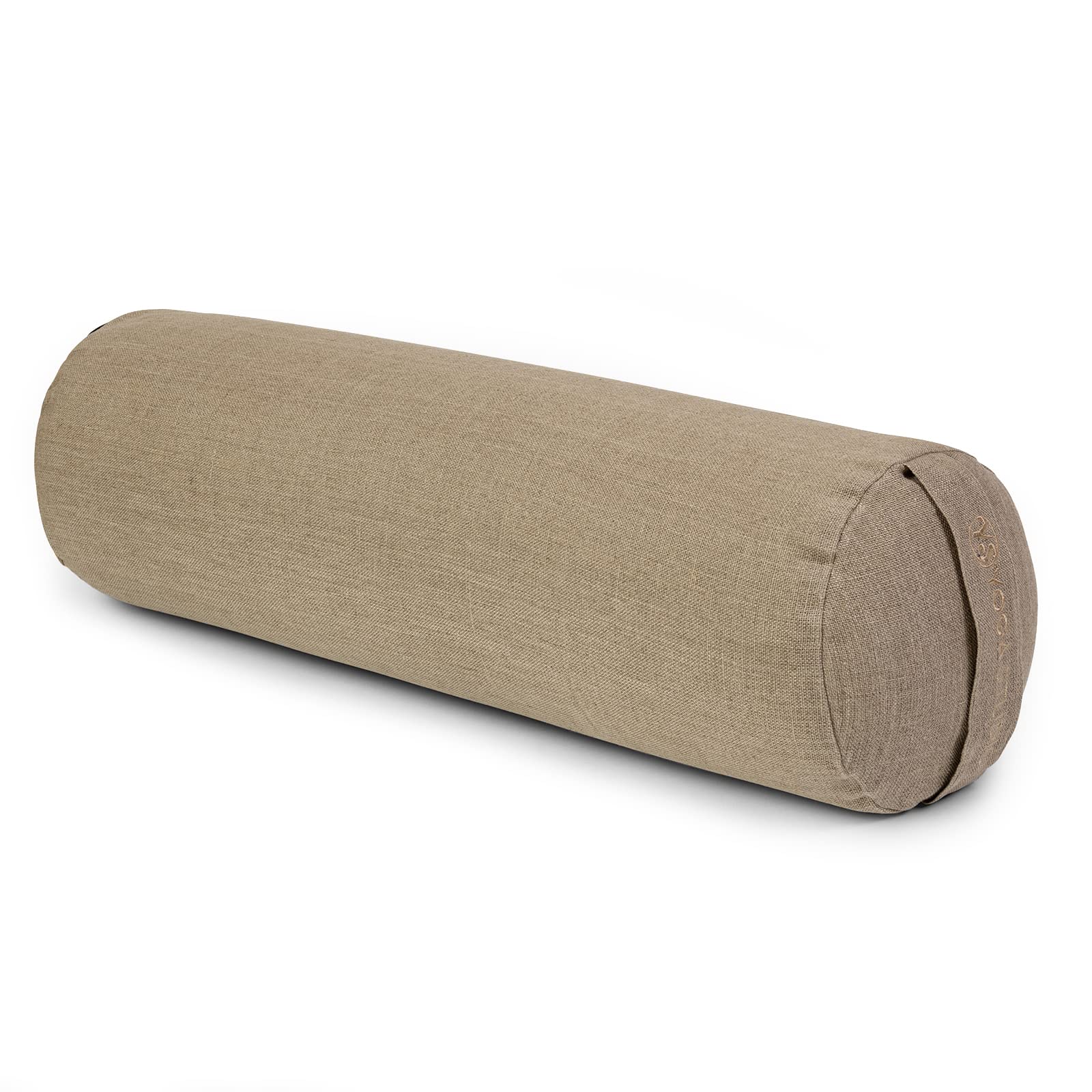 Yoga Studio Organiczna gryczana karma konopna lotos - 23 cm x 61 cm, bawełniana poduszka do medytacji z zapięciem na zamek YKK