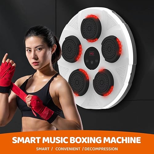 Miniatura 6 de Máquina de boxeo de música para el hogar, montaje en pared, boxeador de música, enfoque inteligente electrónico, entrenamiento de agilidad, boxeo