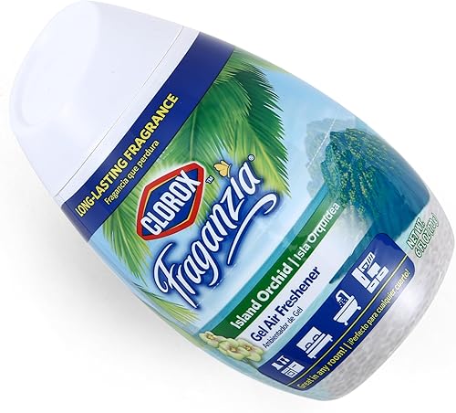 Miniatura 5 de Clorox Fraganzia - Ambientador de gel con aroma a orquídea isla, ambientador sin enchufe, sin batería, para habitaciones pequeñas, armarios,