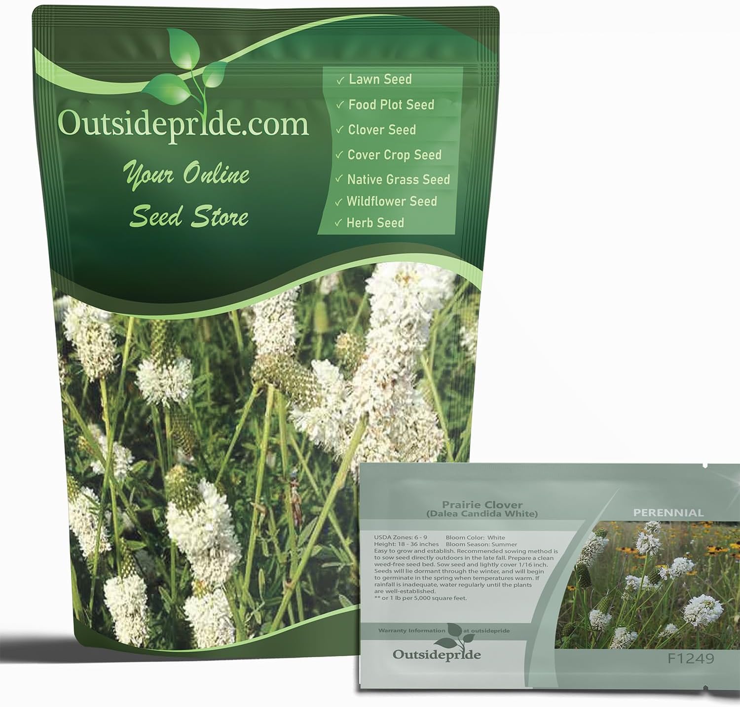 Outsidepride Purple Prairie Clover Seeds - 1 lb. Perennial Seeds for Planting, Easy to Grow, Drought & Heat Tolerant, High Protein Forage for Livestock, Ideal for Meadow Gardens, & Xeriscaping
