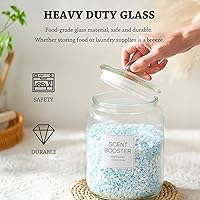 Vista 7 de Laundry Pods Glass Jars - Half Gallon Airtight Containers with Scoop and Labels for Organization and Storage Laundry Room Detergents Powder, Scent