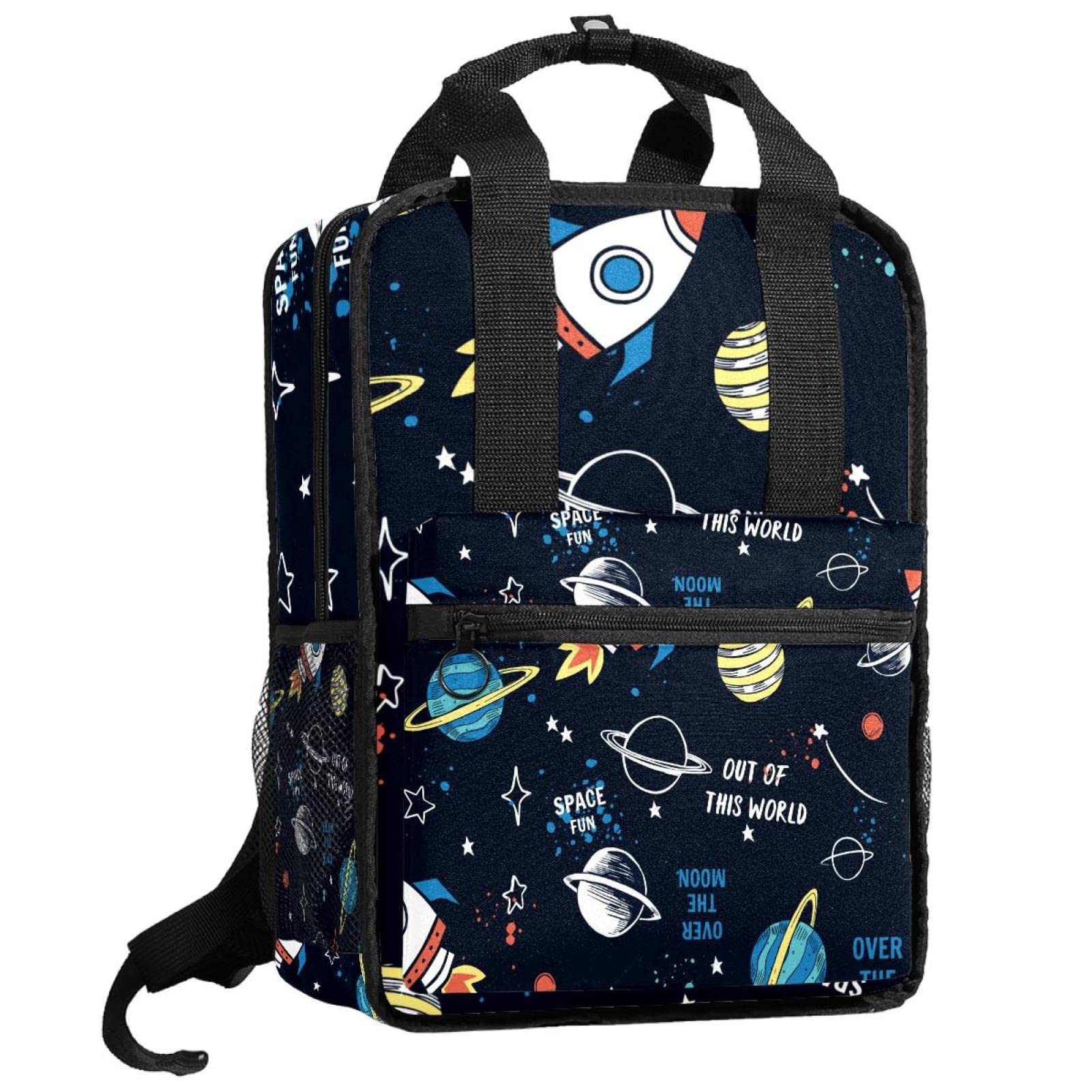 Sac à dos pour garçons motif fusée spatiale multicolore 35cm - 8
