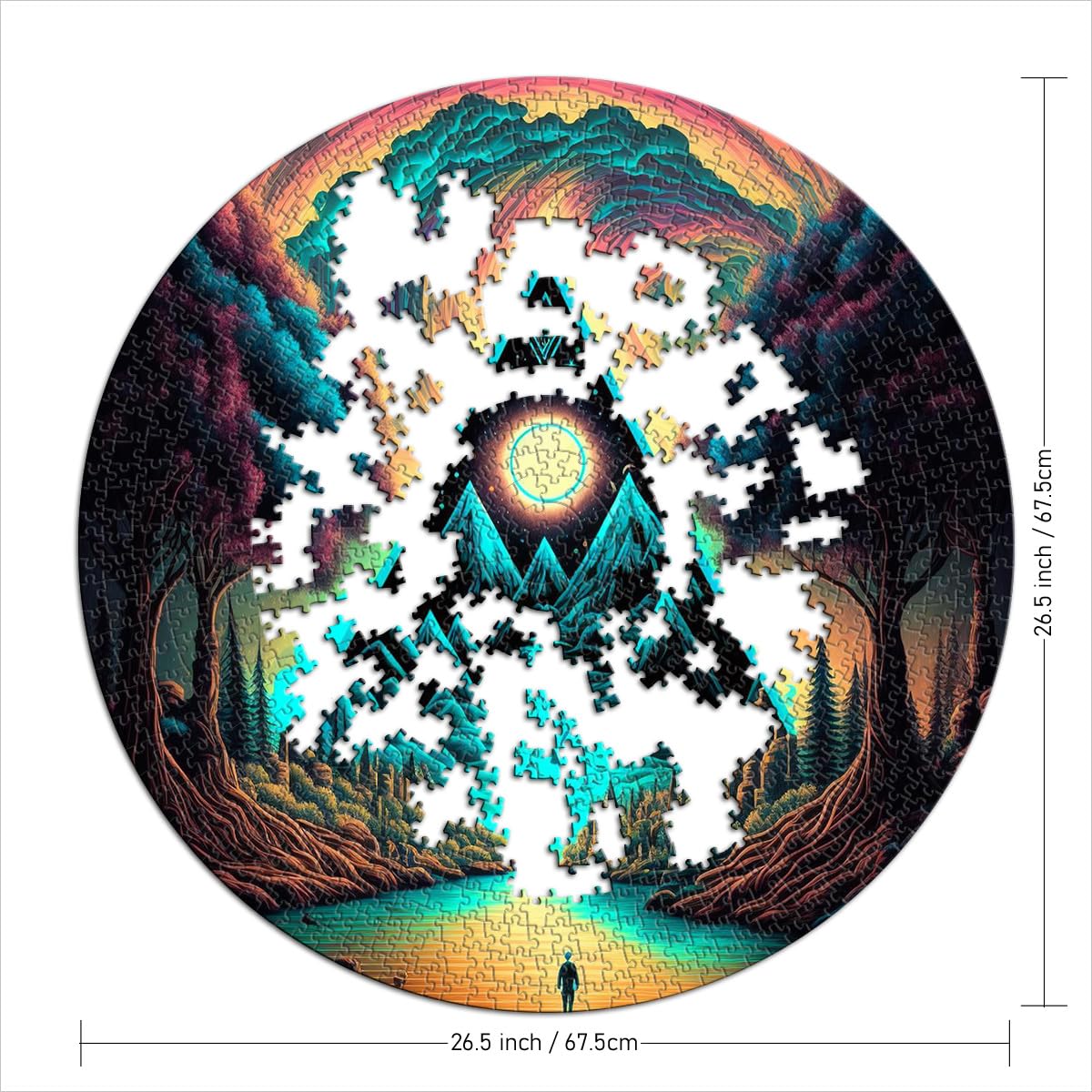 Puzzle Rotondo 1000 Pezzi Cibo Delizioso: Sfida Creativa Per Adulti E Bambini, Diametro 67,5 Cm - Arte Da Parete