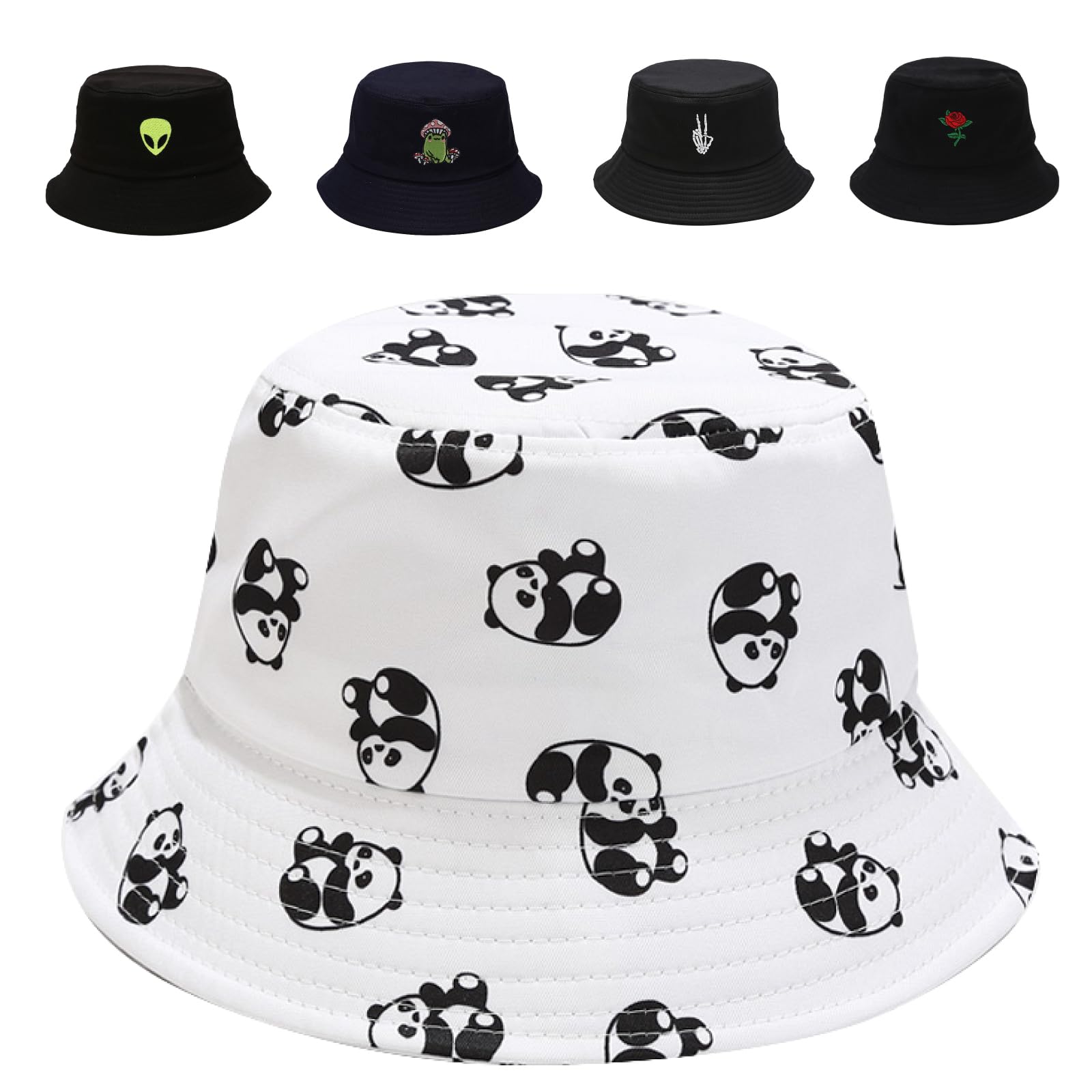 Cotton Bucket Hat for Women Men Summer Travel Sun Beach Bucket Cap, Unisex Outdoor Fisherman Hat