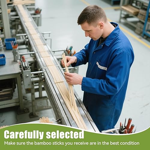 Miniatura 6 de 200 pinchos de bambú de 12 pulgadas para barbacoa, aperitivo, kabob, fruta, cóctel, fuente de chocolate, parrilla, cocina, manualidades y fiesta.