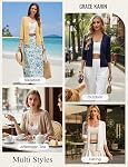 GRACE KARIN Cardigan for Women 3/4 Sleeve Button Down Cardigan Sweater Lightweight Dressy Casual Tops Shrugs 2026 S-XXL