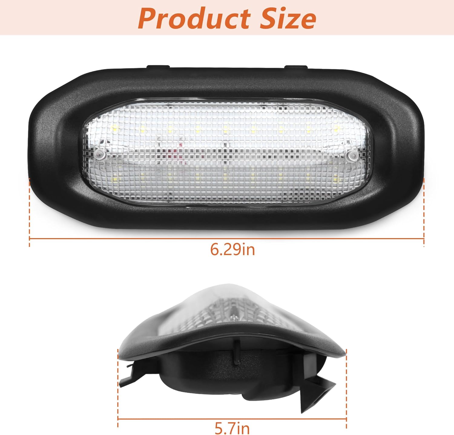 Interior Light Rear Dome Light Replacement Compatible with 2018-2026 Jeep Wrangler JL Accessories 2/4 Door, Trunk Compartment Light for Jeep Accessories, 30 LED 6500K