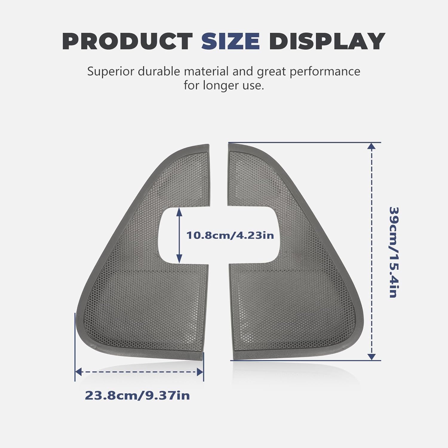 2 PCS Front Door Speaker Grille Panel Cover Left & Right fits F150 2004-2008 Replaces 5L3Z-18979-BAA, 5L3Z-18978-BAA, Flint Gray