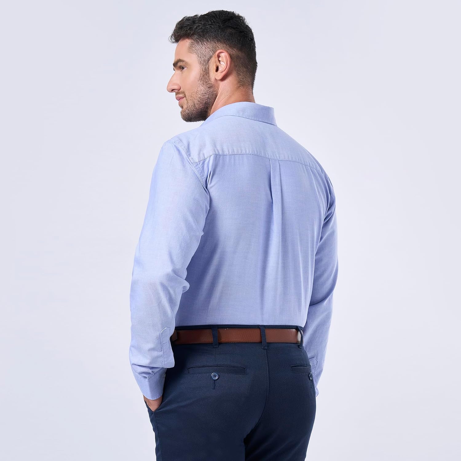 Cotton King Mens Shirts | 100% Cotton Long Sleeve Shirts for Men | Button Down Shirt Men | Oxford Mens Dress Shirt - Image 4