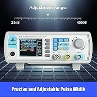 Vista 4 de Generador de señal DDS de 15MHz contador profesional actualizado, Seesii pantalla LCD de 2.4 pulgadas de alta precisión 200MSa/s generador