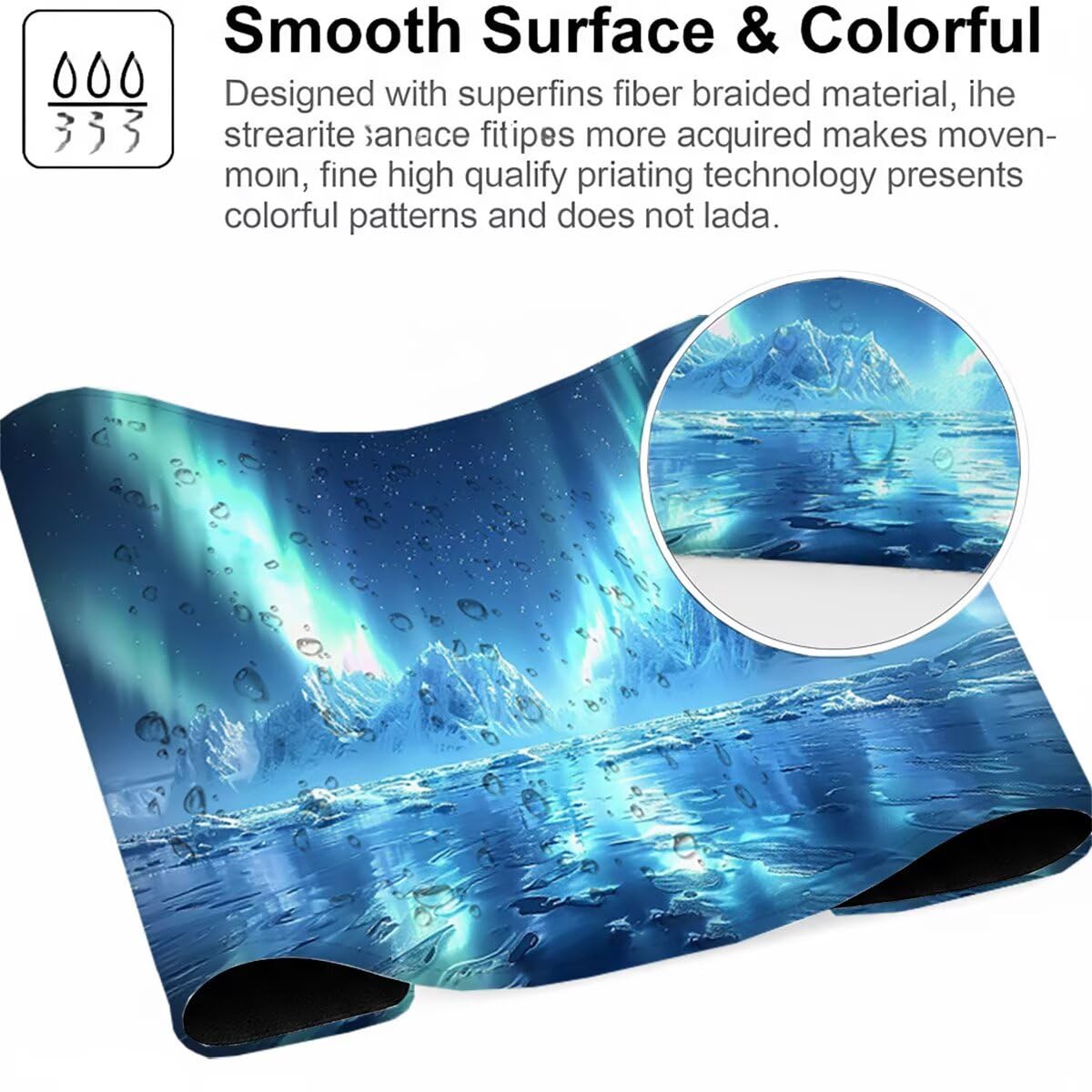 Tappetino per Mouse Gaming XXL 1200x600x3mm – Ufficio Mousepad Grande Migliora la Velocità e la Precisione Tenuta Stabile Sottomano per Ufficio Casa Accessori Scrivania Laser Cielo Stellato LMDT14462