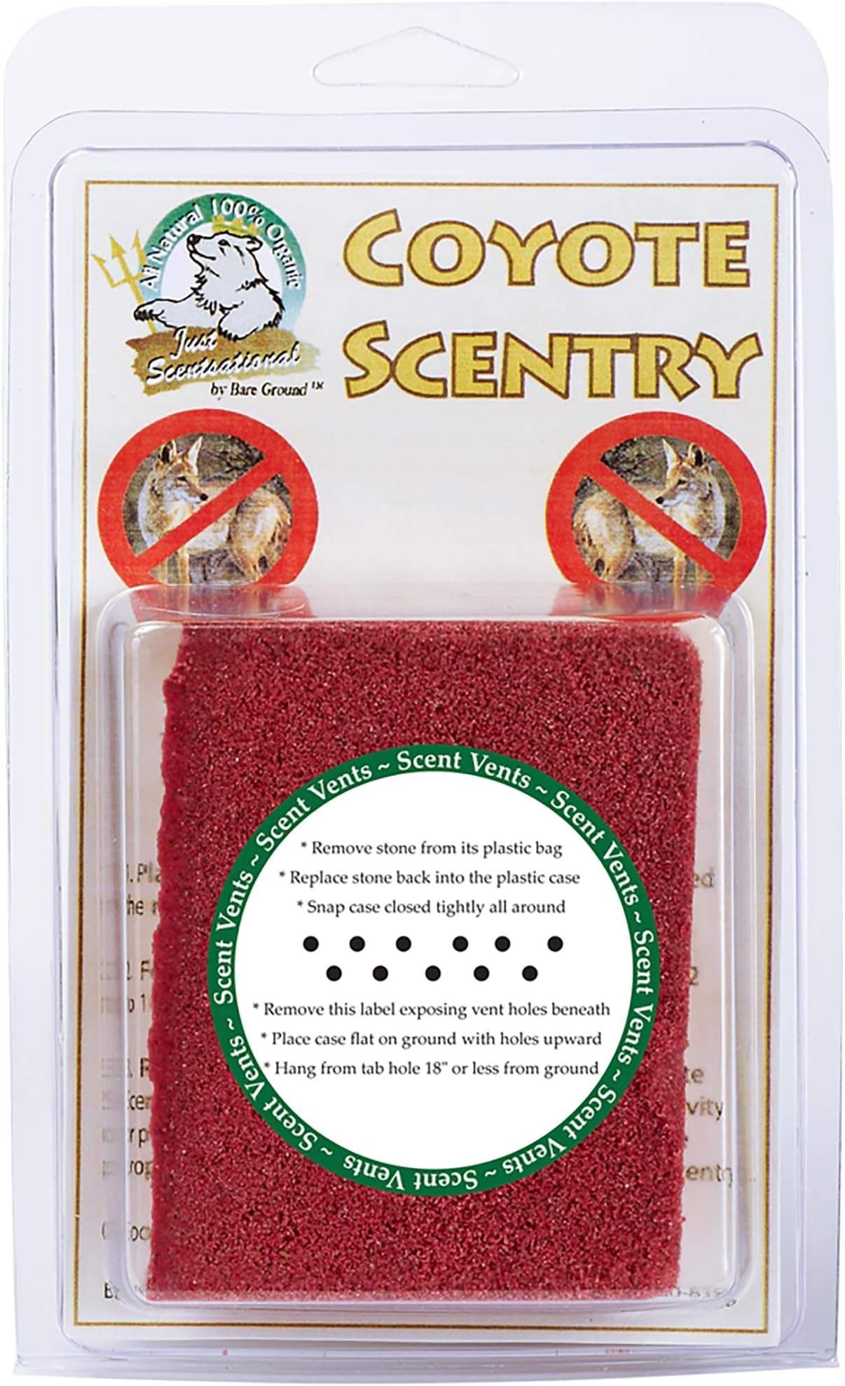 Just Scentsational COY-1 All Natural Coyote Control Scented Stone for Yards and Gardens