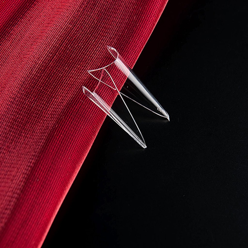 Nadeco Transparent Nail Tips False Point 500PCS Clear UV Gel Stiletto French Acrylic Nail in Box,12 sizes