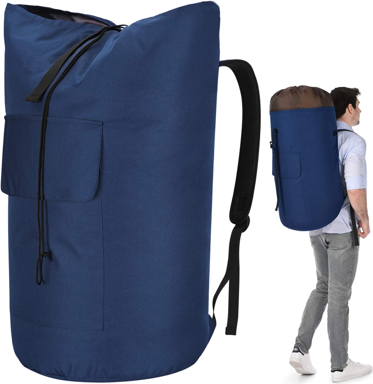 Laundry Bag Backpack Extra Large - Blue/Grey/Purple