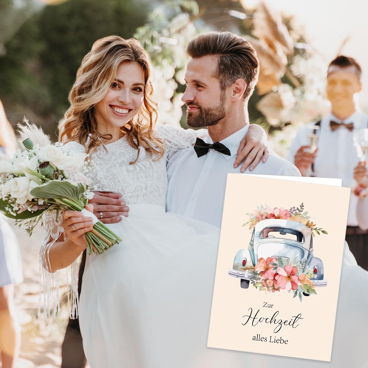Twizler Hochzeitskarte Mit Kolibri-Design – 'On Your Wedding Day' Für Braut & Bräutigam
