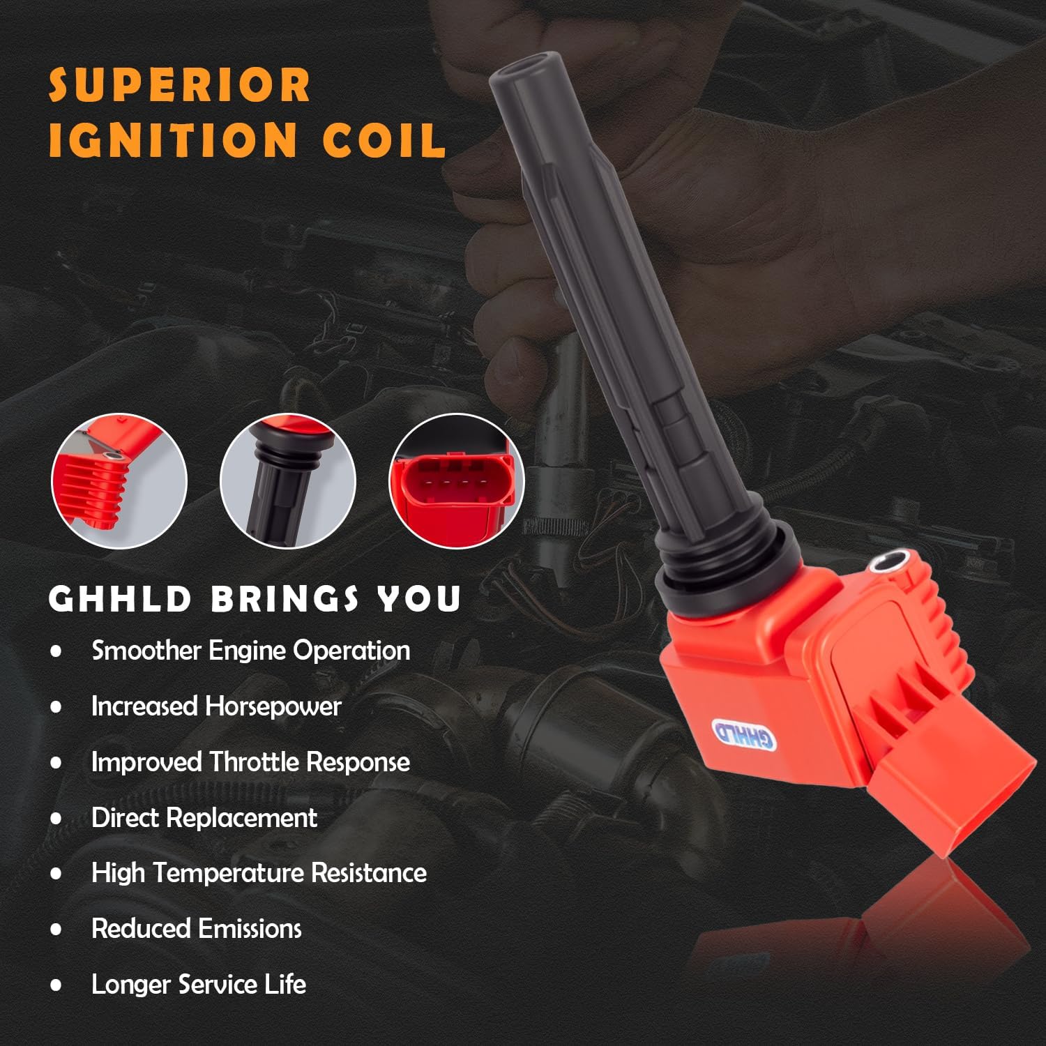 Set of 4 Upgraded Ignition Coil Pack and spark plugs Fits for VW Volkswagen Passat Jetta, for Tiguan Beetle GTI Golf Audi S3 A3 A4 Q3 2013 2014 2015 2016 2017 2018 2019 1.8L Replaces UF765 UF716