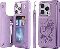 Vista 1 de Cavor Funda tipo cartera para iPhone 14 Pro Max con tarjetero, funda para teléfono iPhone 14 Pro Max para mujeres y hombres, funda 14ProMax