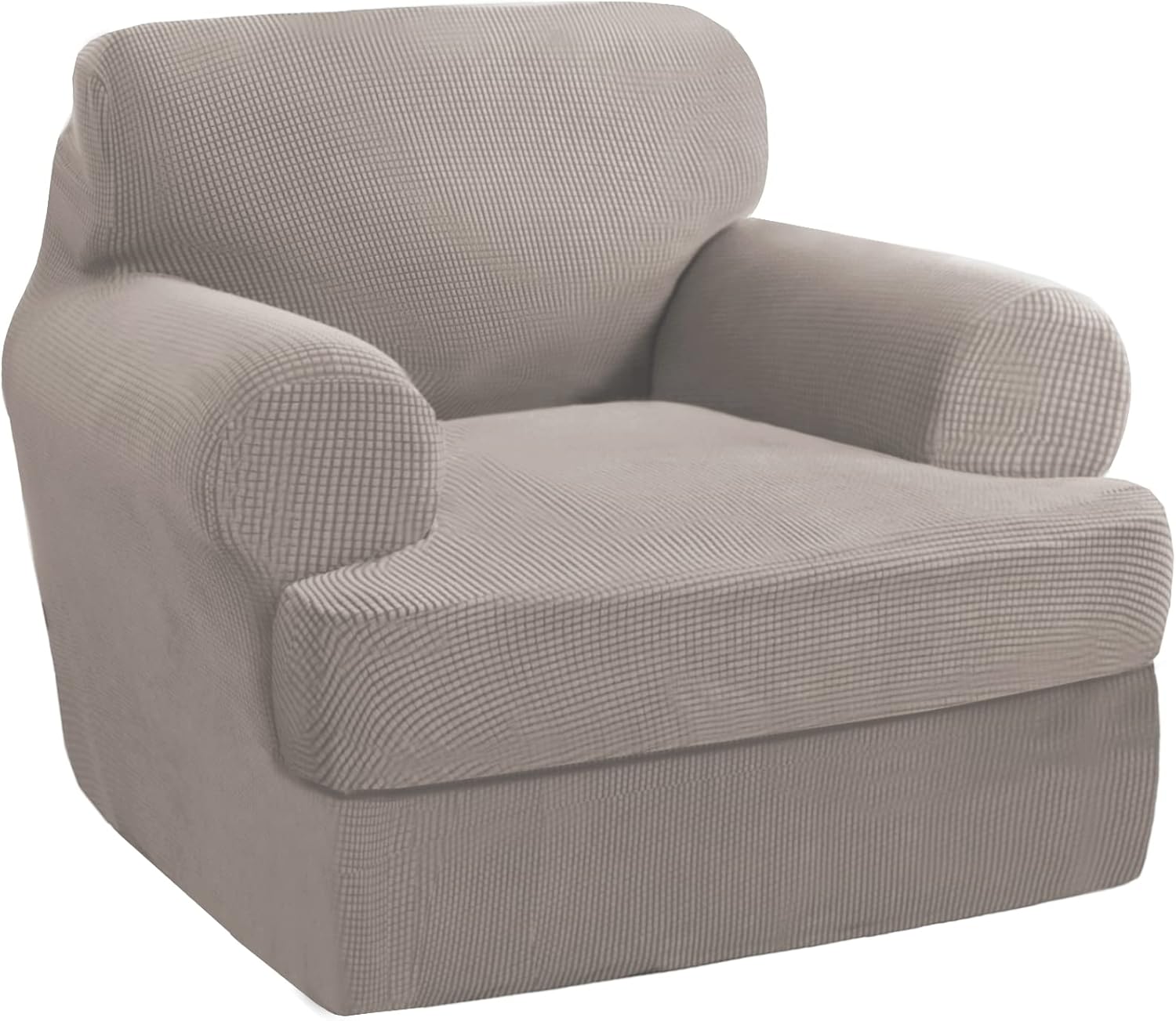 PrinceDeco 2 Pieces Armchair Slipcover Stretch Couch Covers