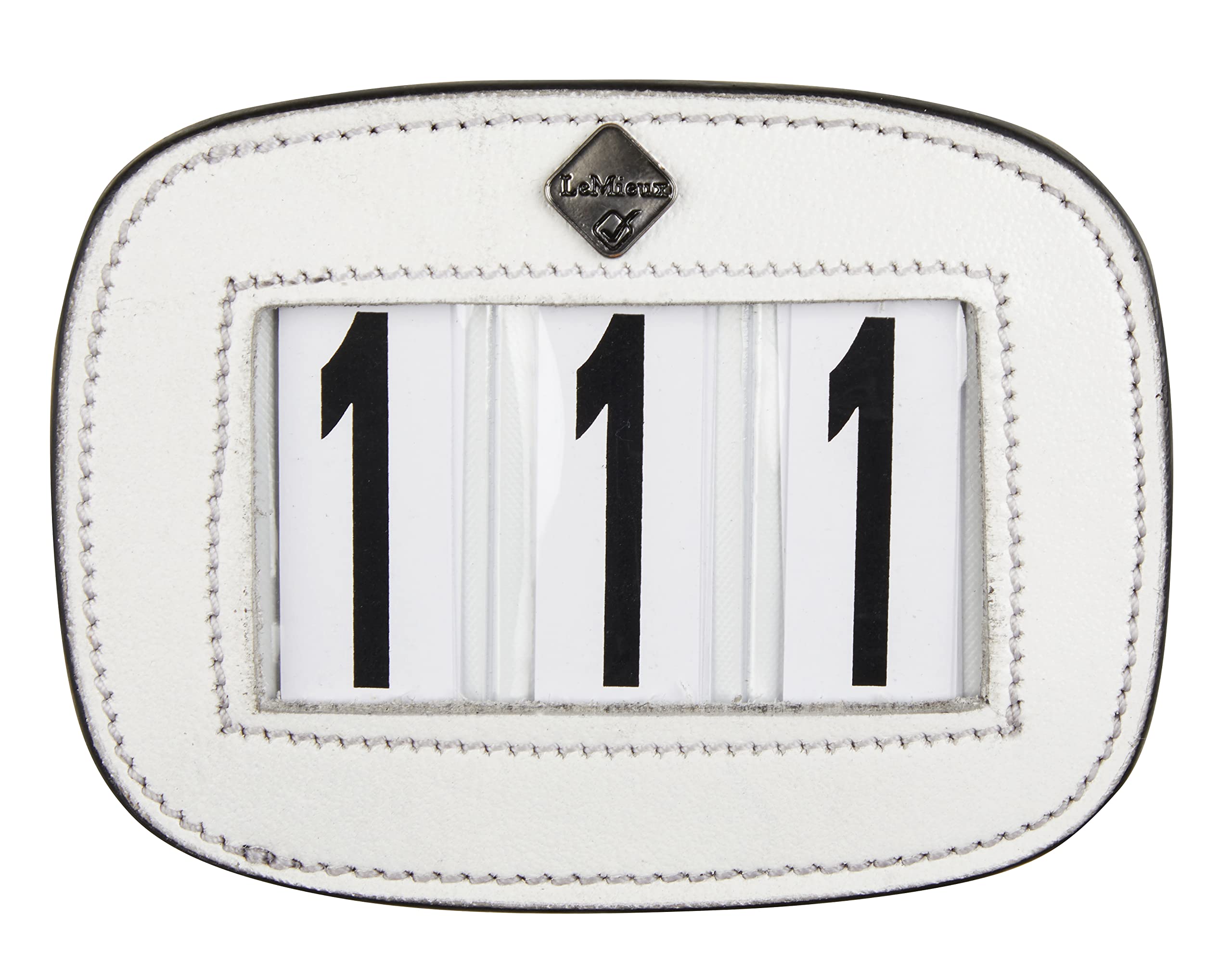 Lemieux Saddle Pad Number Holder - Durable Leather Material - Attaches Easily with a Strong Fixing Pin - Secure Fit - One Size