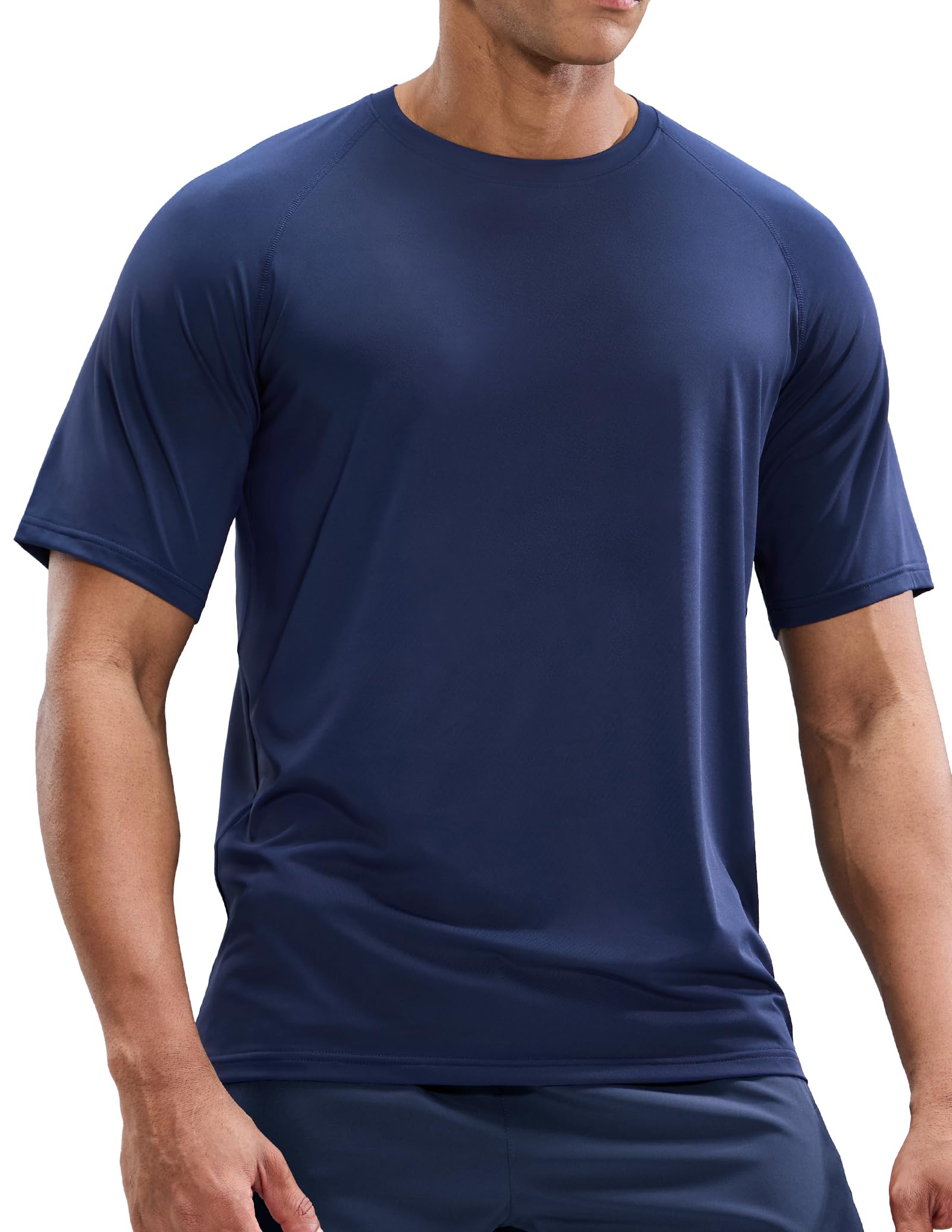 Men's Dry Fit Workout Running T-Shirt Raglan Sleeves Lightweight