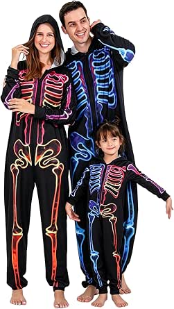 Matching Family Halloween Skeleton Jumpsuit Costume