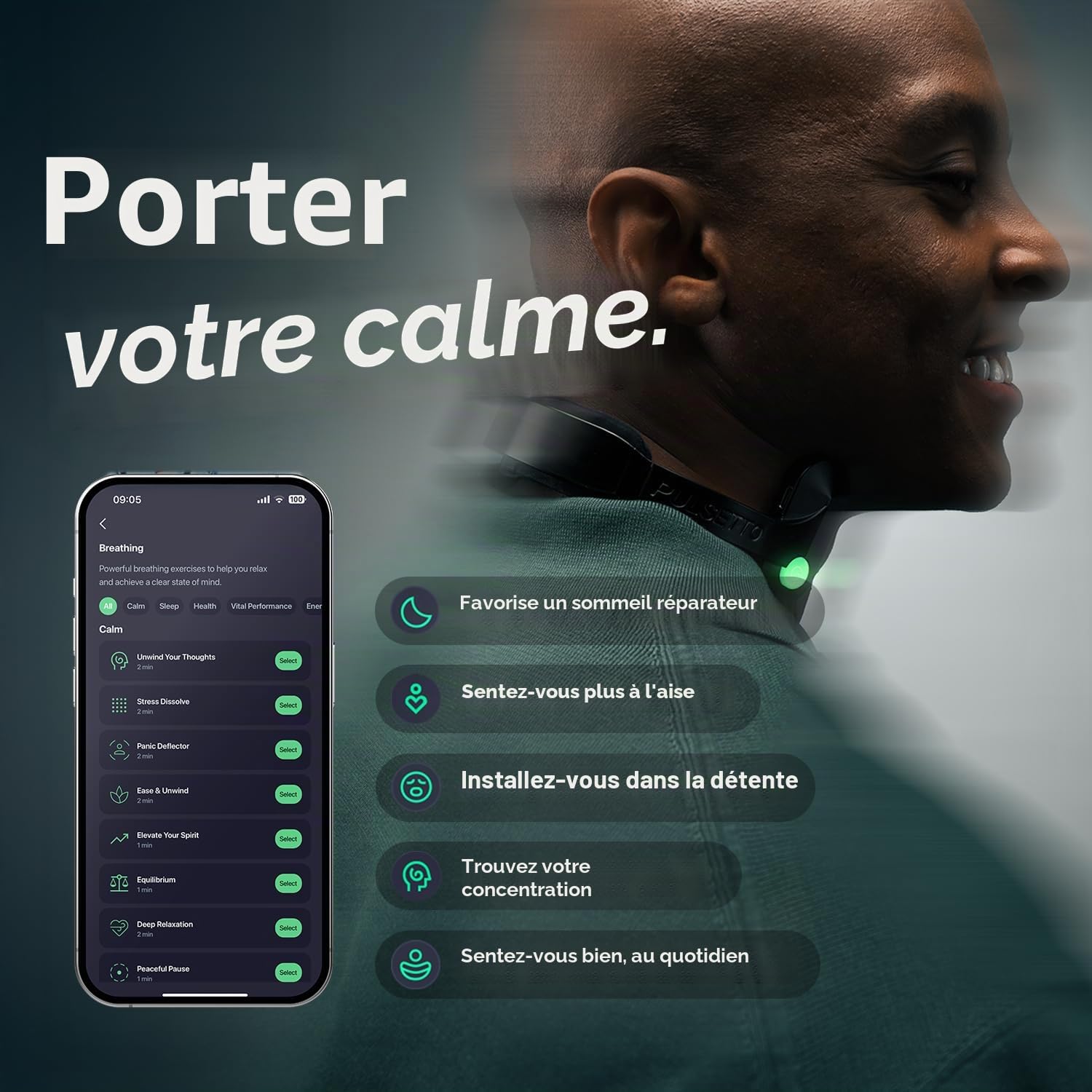Pulsetto FIT (V2) – Appareil de Bien-être Portable pour la Relaxation, Le Sommeil et Le Bien-être Quotidien