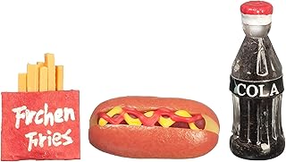 Dollhouse Hot Dog Fries & Drink Fast Food Take Away Miniature Food Accessory