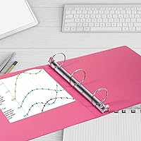 Vista 4 de 2 Inch Binders, Round 2" 3 Ring Binder, Customizable View Binder with Pockets, Assorted Colors, 4 Pack 4 Pack 2 Inch View Binder