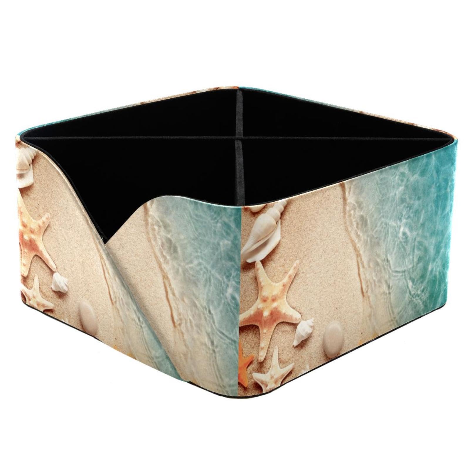 Organiseur de bureau sable de mer à 4 compartiments pour stylos