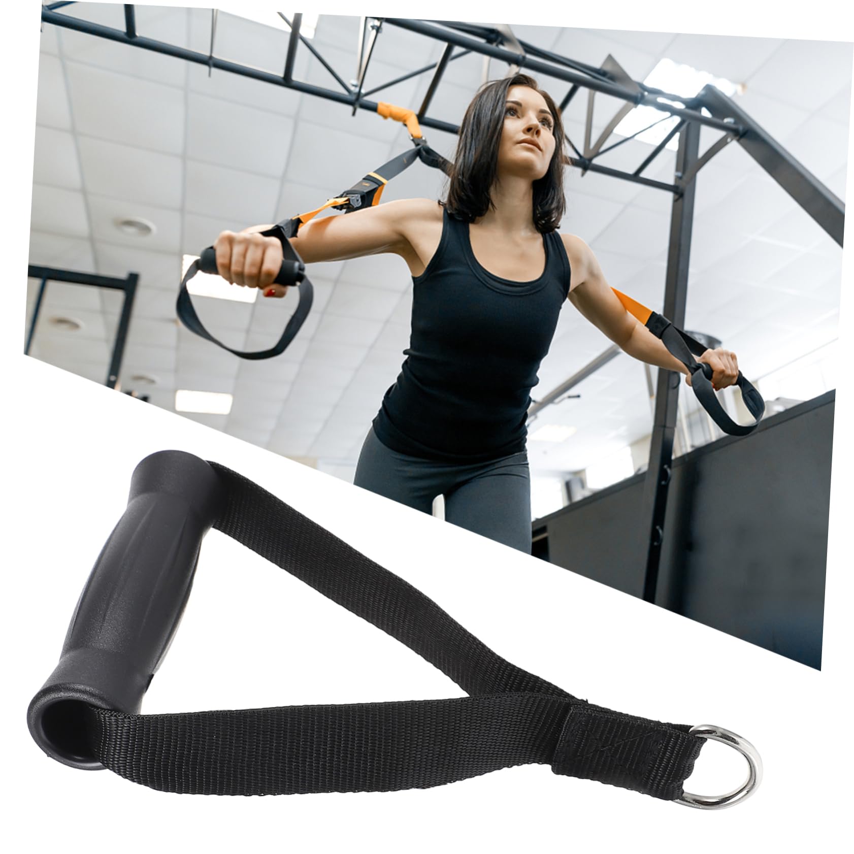 2Stücke Fitness Bizeps Griff Professionelle Zuggriffe für Krafttraining Widerstandsband Handgriffe Trainingszubehör für Fitnessstudio Armtraining und Workout Zubehör
