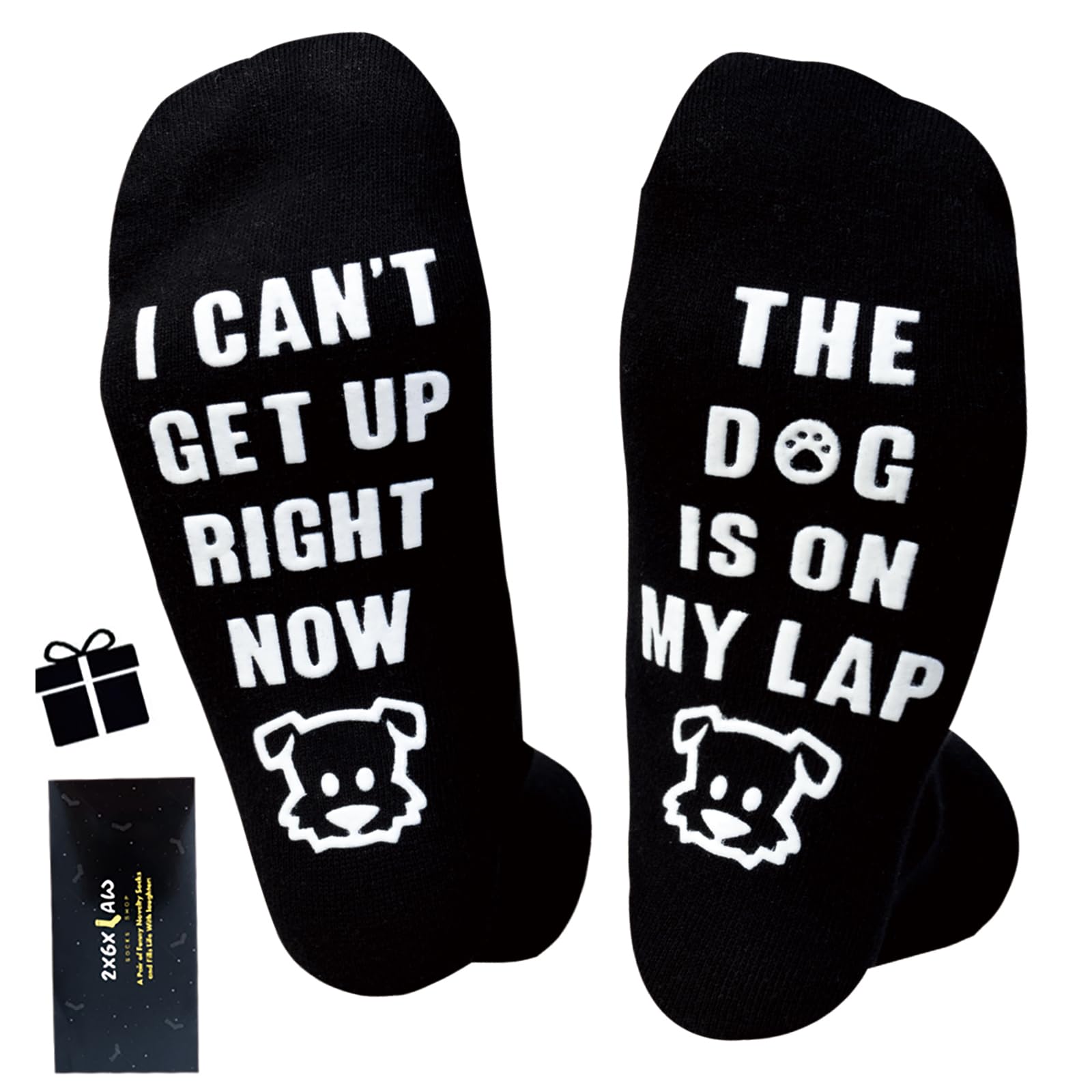 ZXGXLAW Funny Non-Slip Socks for Dog Lovers,Stocking Stuffer for Dog Dad