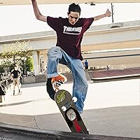 Vista 7 de Sefulim 31 x 8 Inch Complete Skateboard 7 Layer Canadian Maple Double Kick Deck Concave Cruiser Trick Skateboard for Boys Girls Teens Adults Beginner