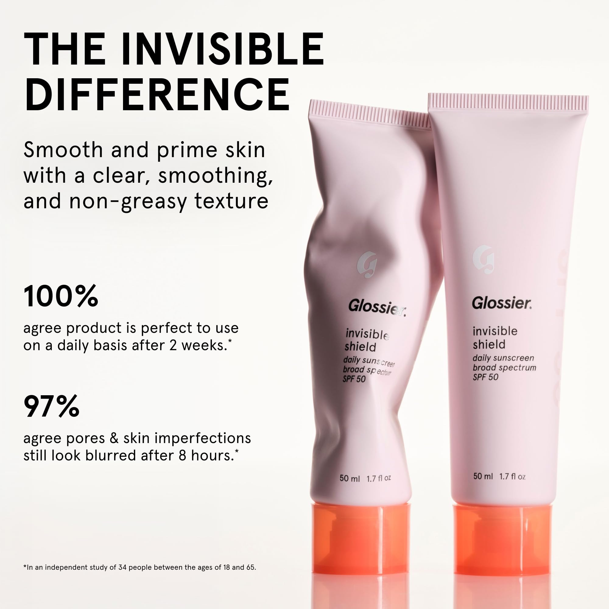 Glossier Invisible Shield Daily Face Sunscreen SPF 50, 50 mL