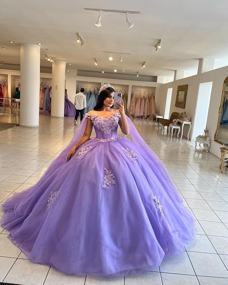 Amazon.com: Burgundy Tulle Prom Quinceanera Dresses 3D Floral Appliques  Formal Ball Gowns Sparkly Satin V Neck Party Dress US2: Clothing, Shoes \u0026  Jewelry